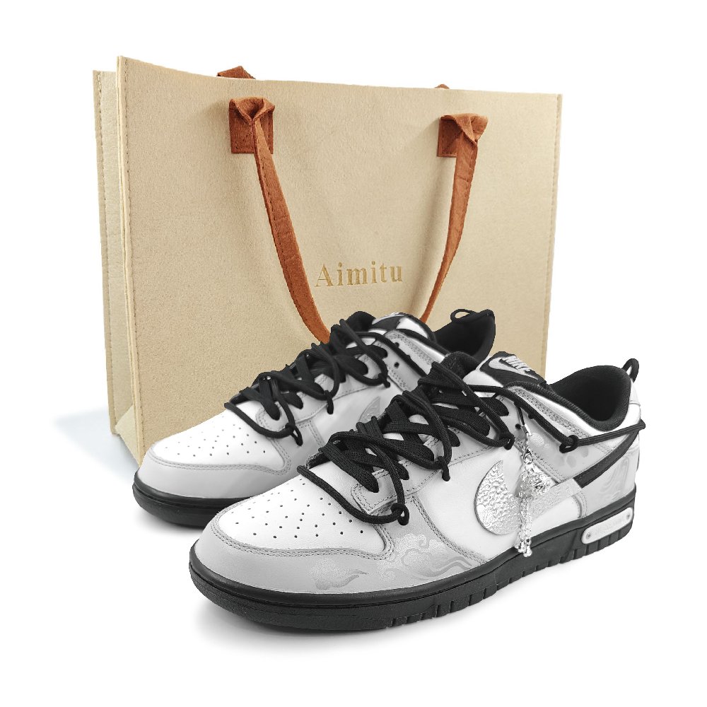 Nike Dunk Low Top Skateboard Shoes Unisex Light Gray