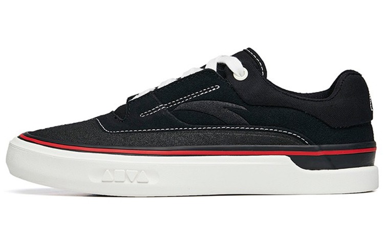 Anta Ao Li Wear-Resistant Low-Top Skateboard Shoes Women's Black White
