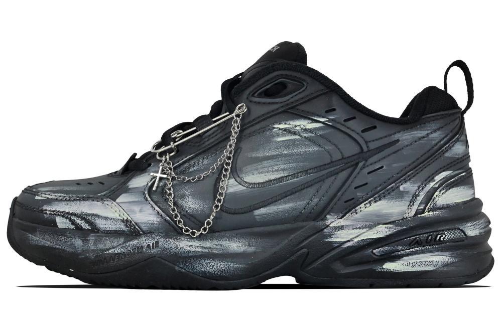 Nike Air Monarch 4 Chunky Sneakers Unisex Low-Top Black Silver