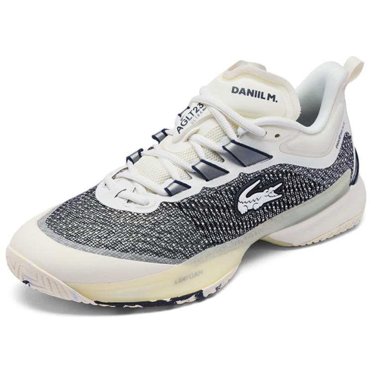 LACOSTE Abrasion Resistant Low Top Tennis Shoes Men's Ecru купить в интернет-магазине Yoocart с быстрой доставкой по России.