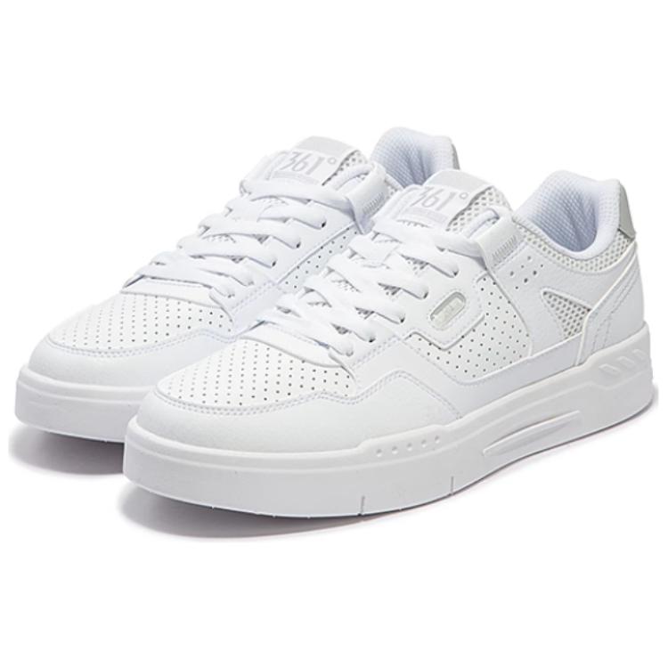 361° Slip-Resistant Cushioning Low-Top Skateboard Shoes Men's White Gray