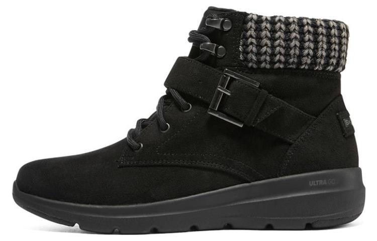 Skechers Glacial Ultra Ankle Boots Women's Black Gray