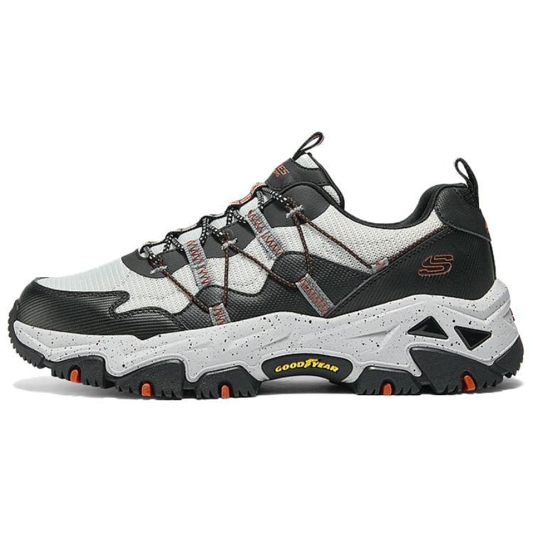 Skechers OUTDOOR Anti-Slip Wear-Resistant Low-Top Casual Shoes Men's Black Orange