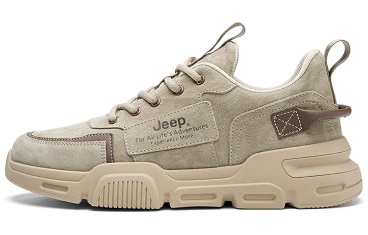 Jeep Wear-Resistant Low-Top Chunky Sneakers Men's Sand