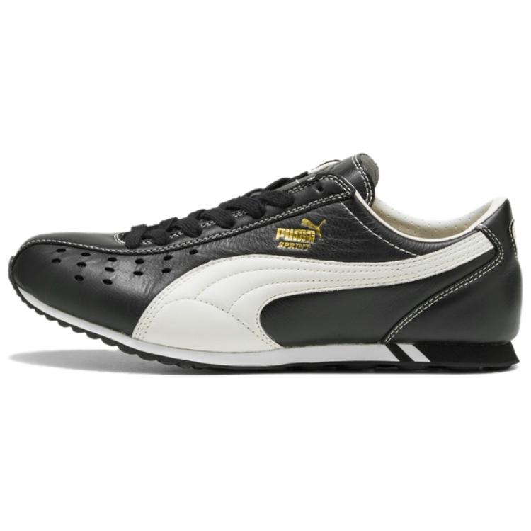 PUMA Breathable Low Top Casual Shoes Unisex Black White