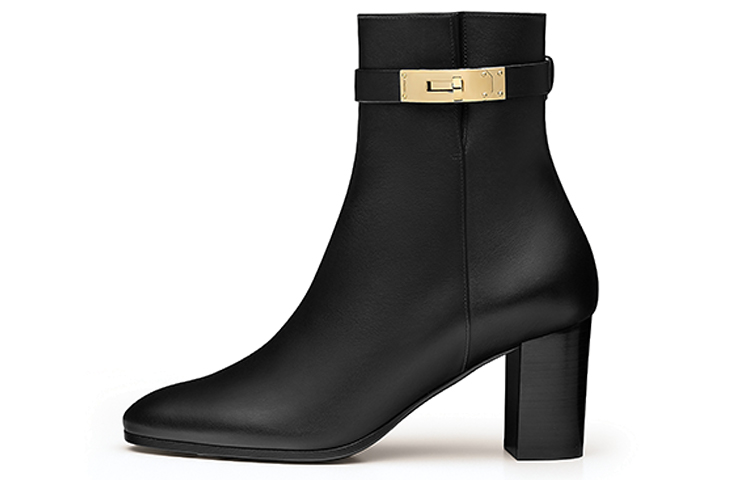 HERMES Saint Germain Ankle Boots Women's Black