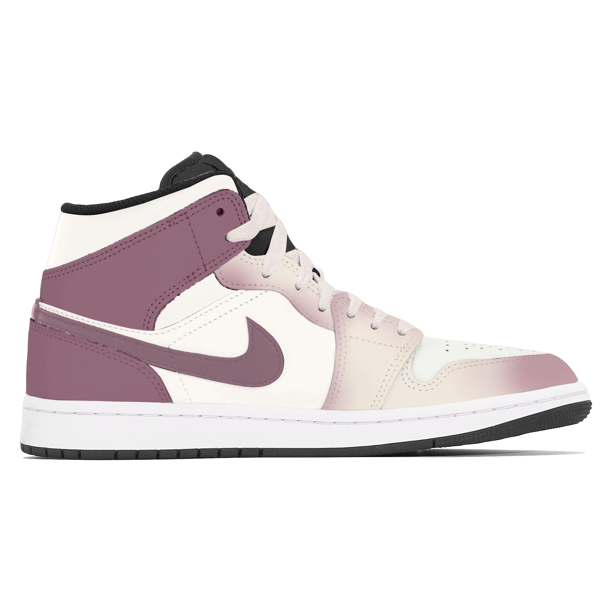Jordan Air Jordan 1 Abrasion Resistant Cushioning Slip Resistant Mid Top Vintage Basketball Shoes Men's Purple купить в интернет-магазине Yoocart с быстрой доставкой по России.