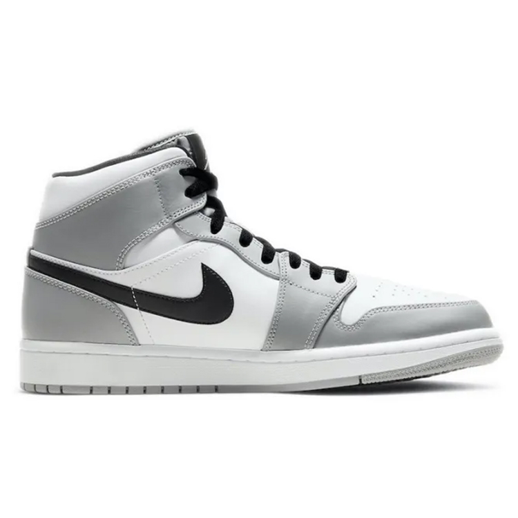 Jordan Air Jordan 1 Cushioned Wear-Resistant Slip-Resistant Mid-Top Vintage Basketball Shoes Men's Smoke Gray