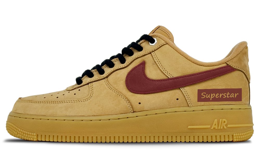 Nike Air Force 1 Skateboard Shoes Unisex Low-Top Wheat