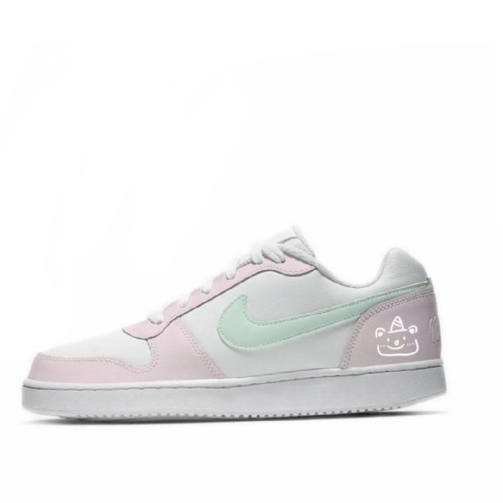 Nike EBERNON Speed News Manufacturing, I And Wilderness Anti Slip Wear Resistant Low Top Skateboard Shoes Unisex White
