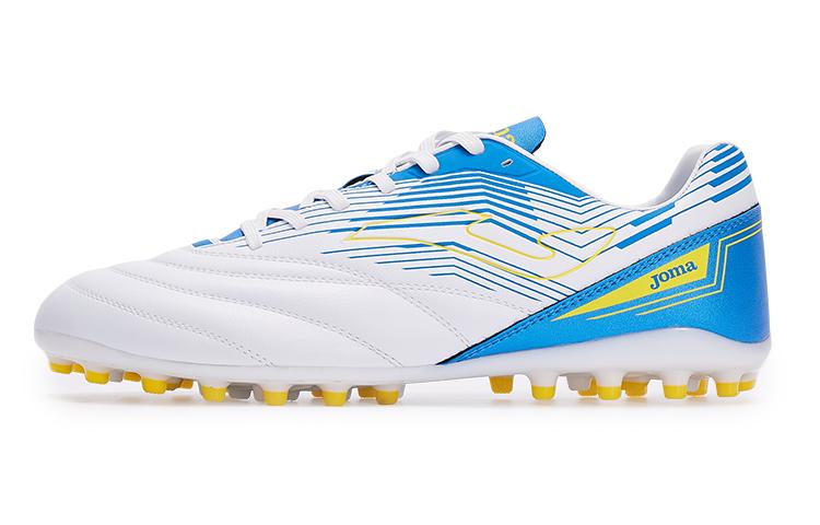 Joma MG Rubber Short Studs Artificial Ground Cushioned Wear-Resistant Impact-Resistant Soccer Shoes Men's White Blue