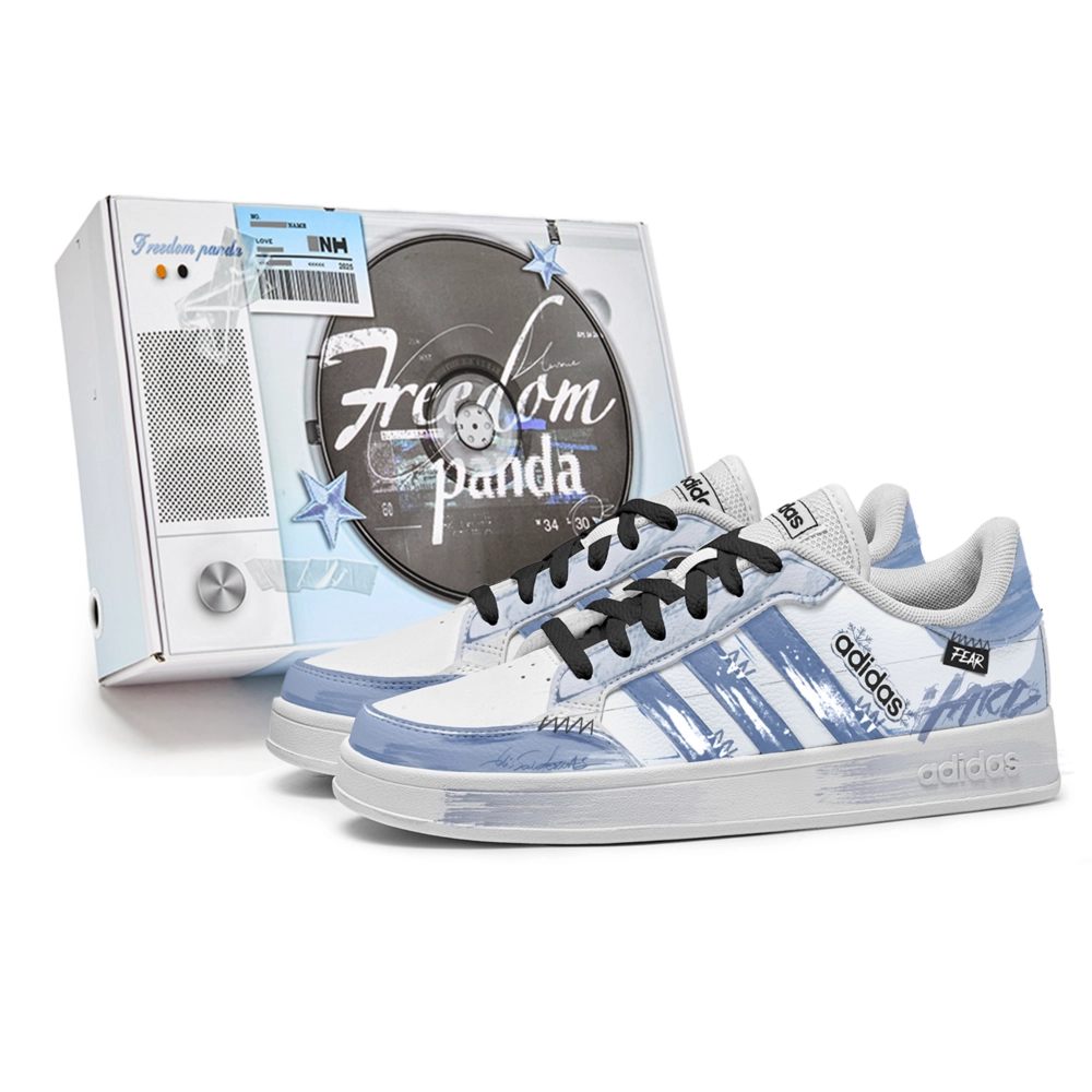 Adidas Neo Breaknet Icy Snow Territory Box Abrasion Resistant Low top Skateboard Shoes Unisex Blue White