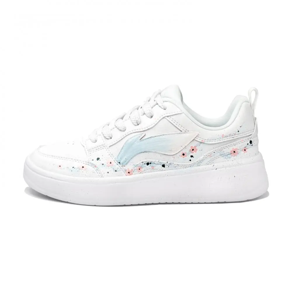 LiNing Acer Truncatum Coverage Abrasion Resistant Low Top Skateboard Shoes Women's Blue Pink