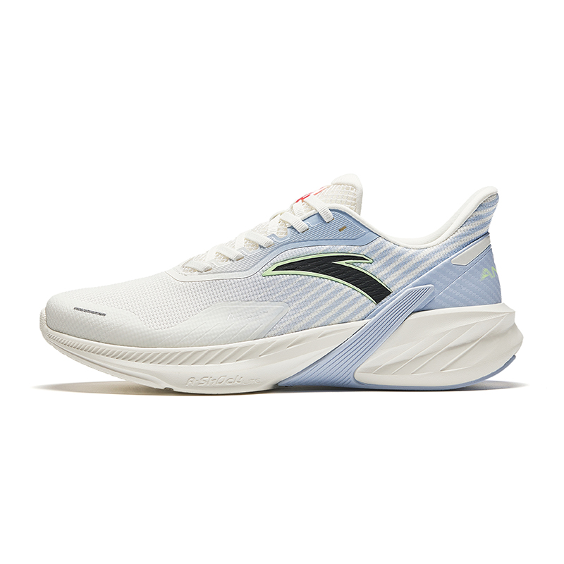 Anta Running Collection Slip-Resistant Cushioning Low-Top Running Shoes Men's White Blue