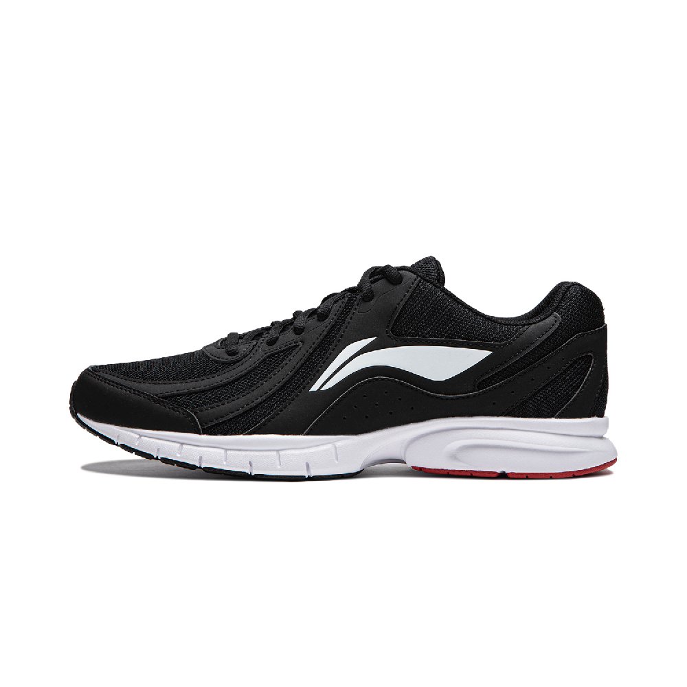 LiNing Cushioning, Slip Resistant, Abrasion Resistant, Lightweight, Breathable Low Top Running Shoes Men's Black White