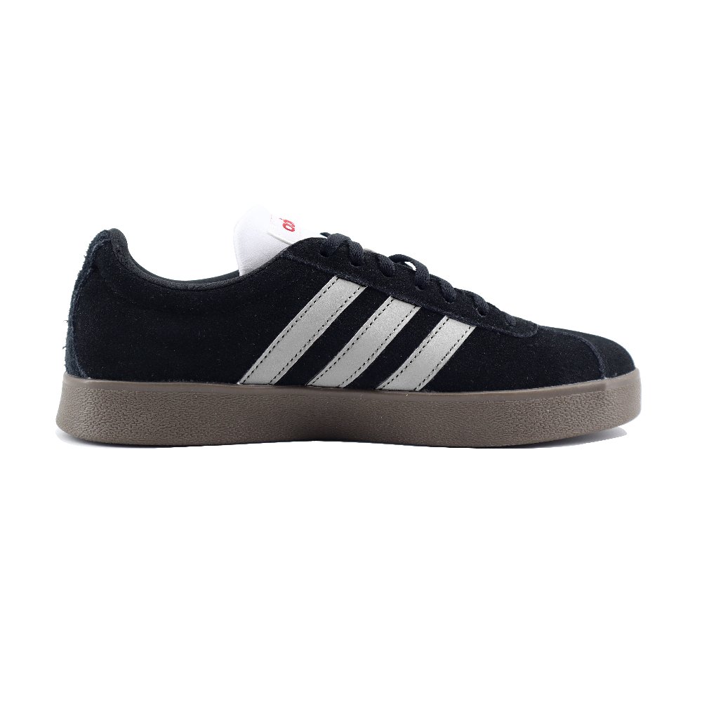 Adidas Neo VL Court 2.0 Anti Slip Wear Resistant Low Top Skateboard Shoes Unisex Black Silver