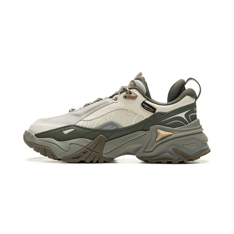LiNing CF Su Chi 3 Wear-Resistant Slip-Resistant Low-Top Trekking Shoes Men's Beige Green