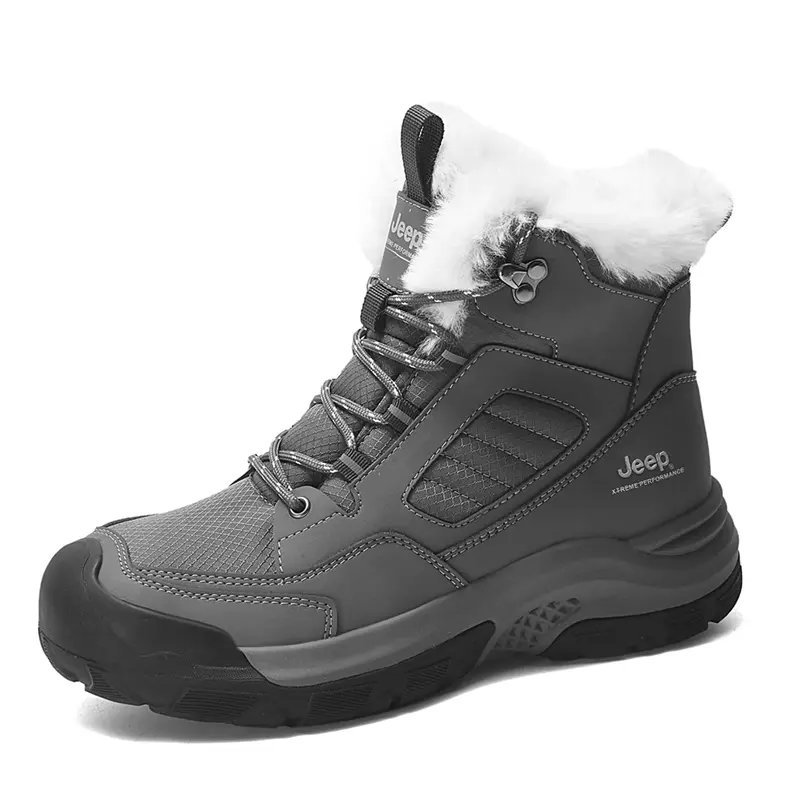 Jeep Warm Wear-Resistant Cushioning Short Snow Boots Men's