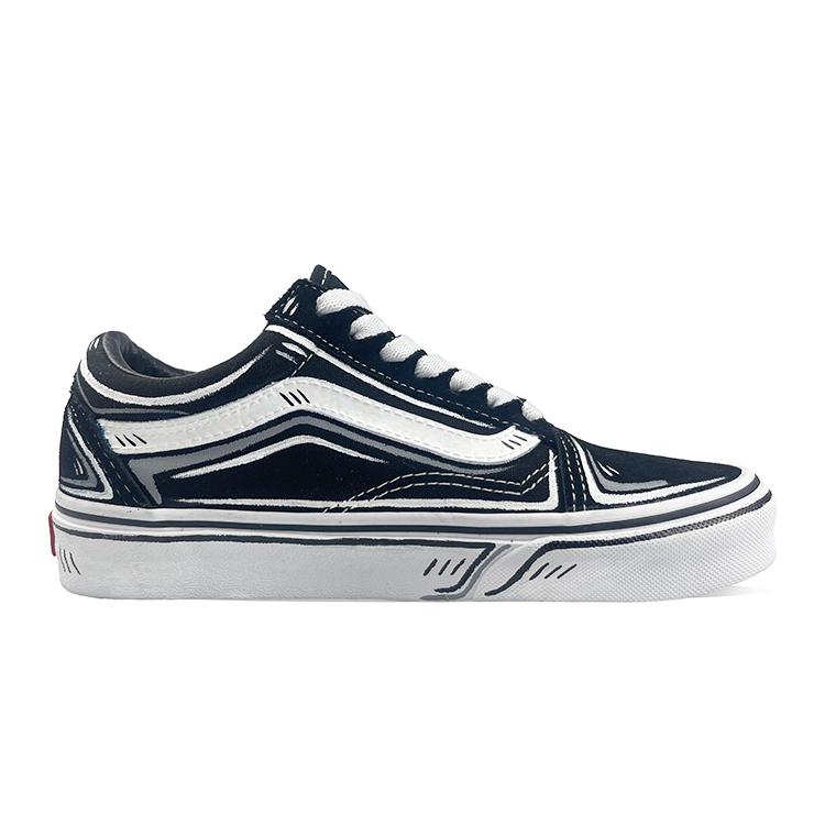 Vans Old Skool Black Lightweight Low-Top Skateboard Shoes Unisex Black White купить в интернет-магазине Yoocart с быстрой доставкой по России.