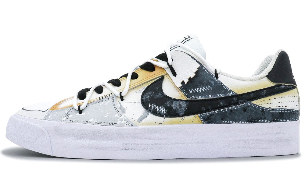 Nike Court Royale Collection Skateboard Shoes Unisex Low Top Yellow
