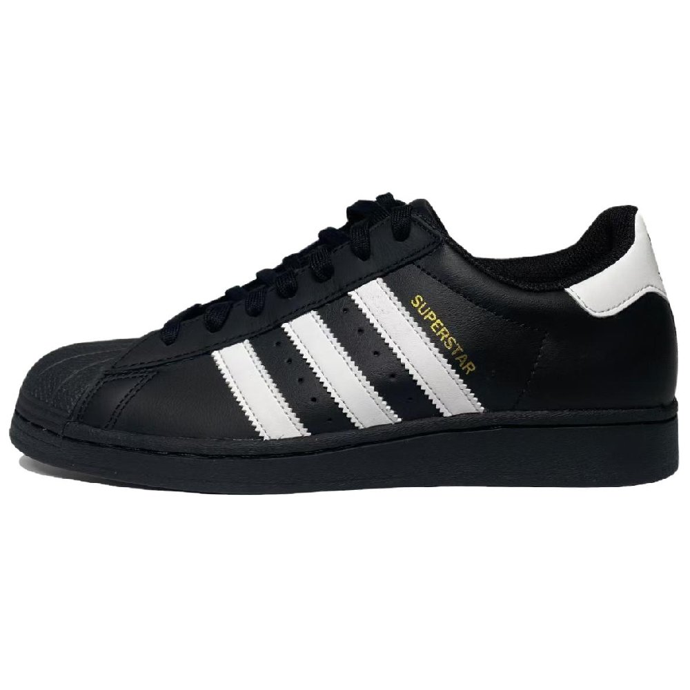 Adidas Originals SUPERSTAR Anti Slip Wear Resistant Low Top Skateboard Shoes Unisex Black Yellow