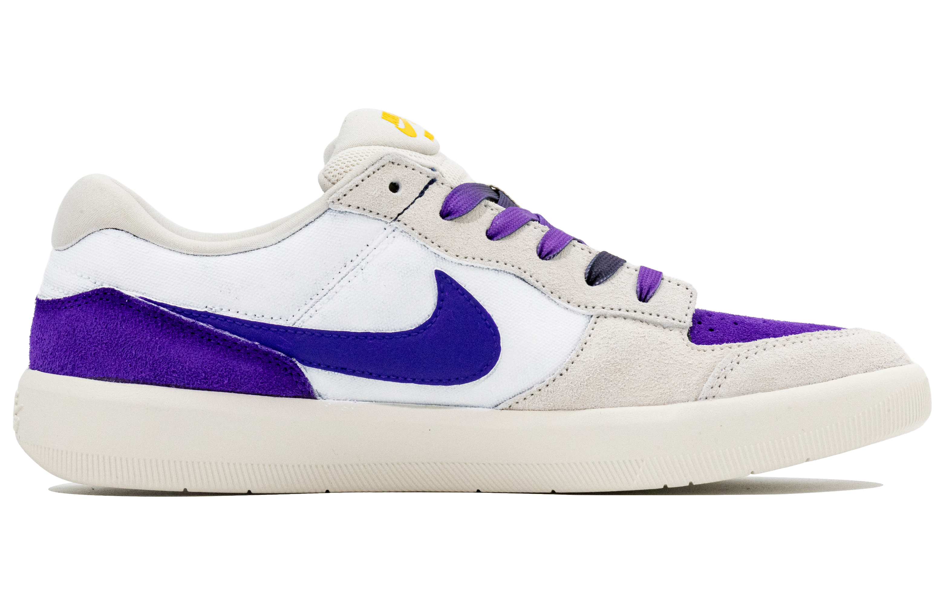 Nike SB Force 58 Abrasion Resistant Breathable Low top Skateboard Shoes Unisex Beige Purple