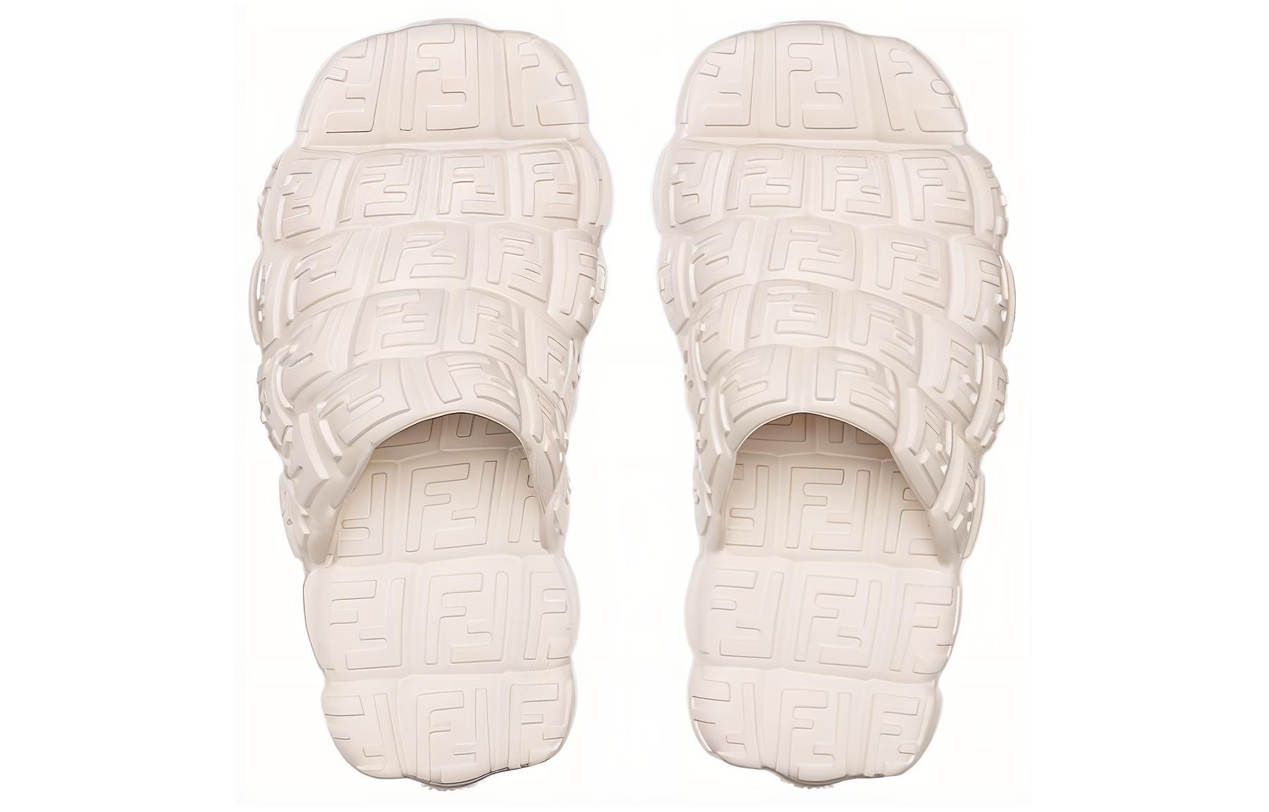 FENDI Cloud Rubber Sole Slide Slippers Men's Ecru купить в интернет-магазине Yoocart с быстрой доставкой по России.