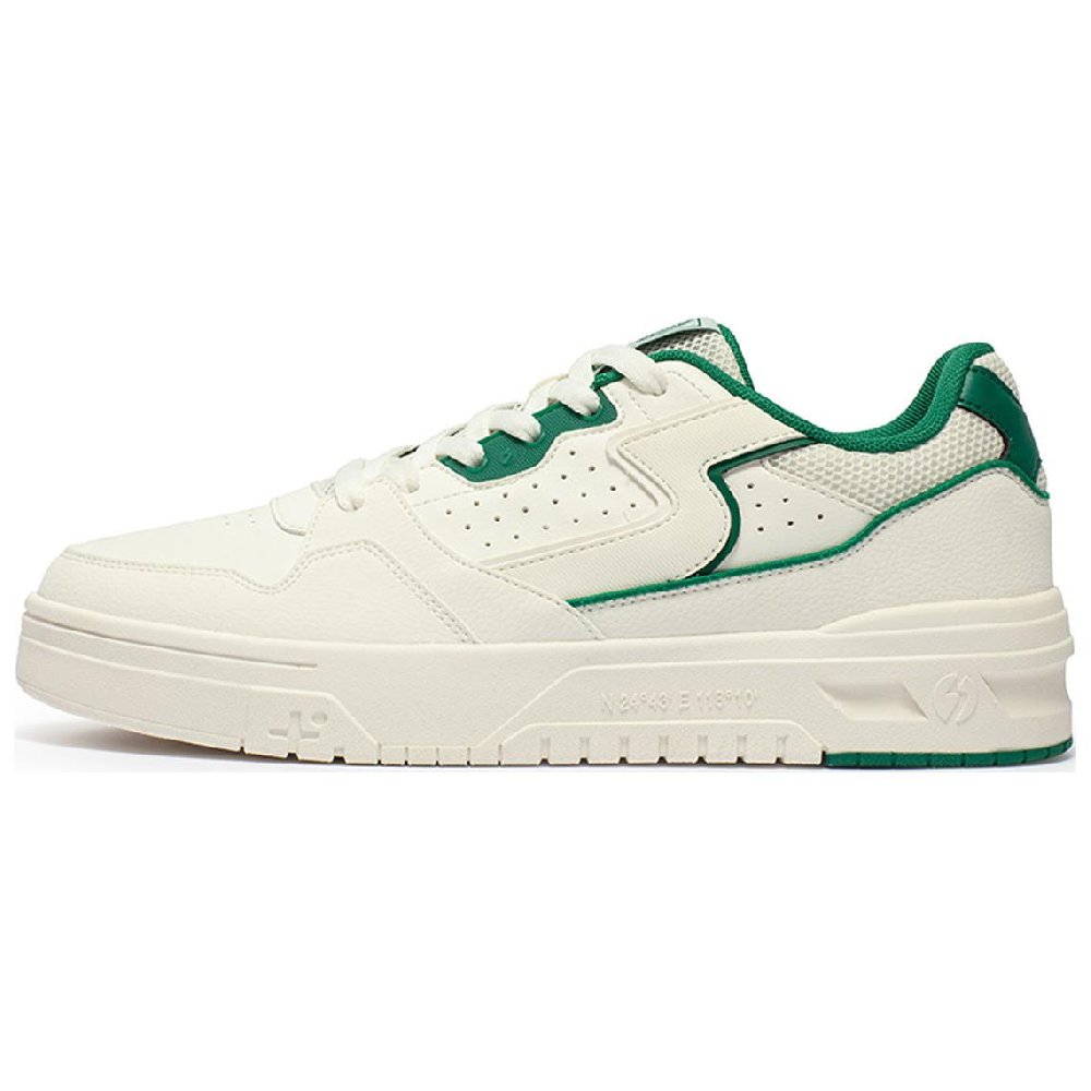 361° Wear-Resistant Slip-Resistant Low-Top Skateboard Shoes Men's White Green