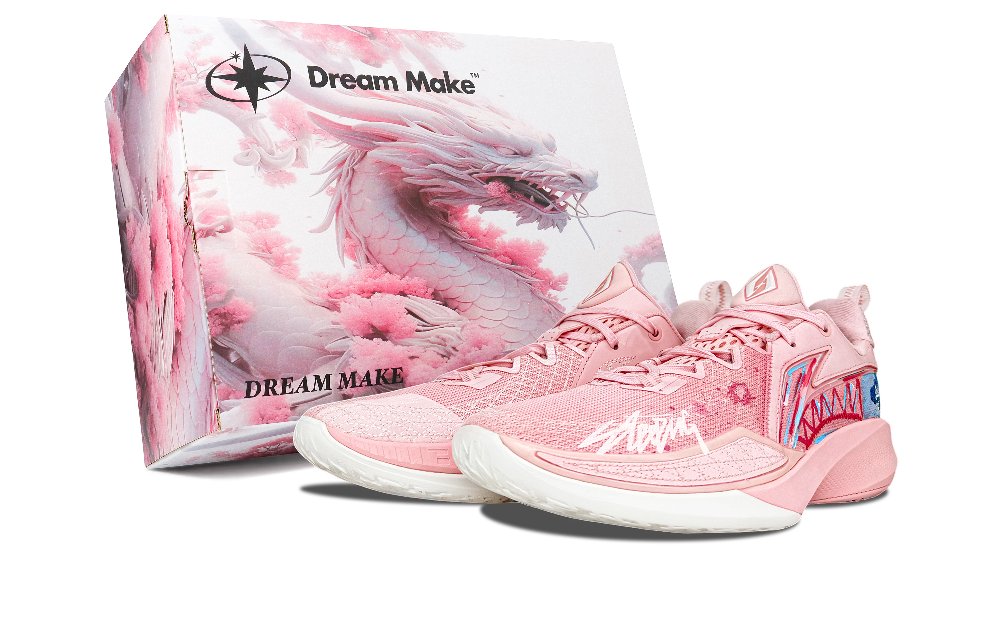 LiNing Speed Ling 2 Cushioning And Breathable Low Top Basketball Shoes Men's Cherry Blossom Pink