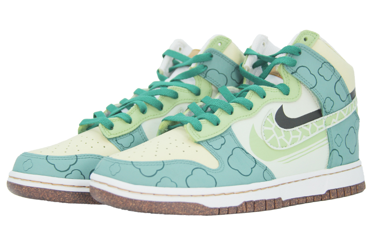 Nike Dunk Patchy Four-Leaf Clover Anti-Slip And Wear-Resistant Lightweight High-Top Skateboard Shoes Men's Yellow Green купить в интернет-магазине Yoocart с быстрой доставкой по России.