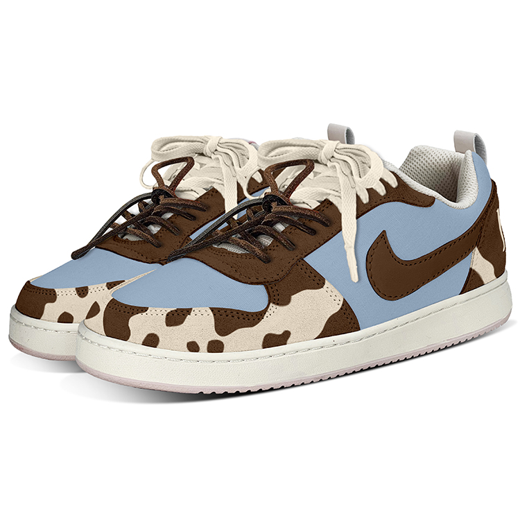 Nike Court Borough Slip-Resistant Cushioning Low-Top Skateboard Shoes Women's Beige Brown Blue купить в интернет-магазине Yoocart с быстрой доставкой по России.