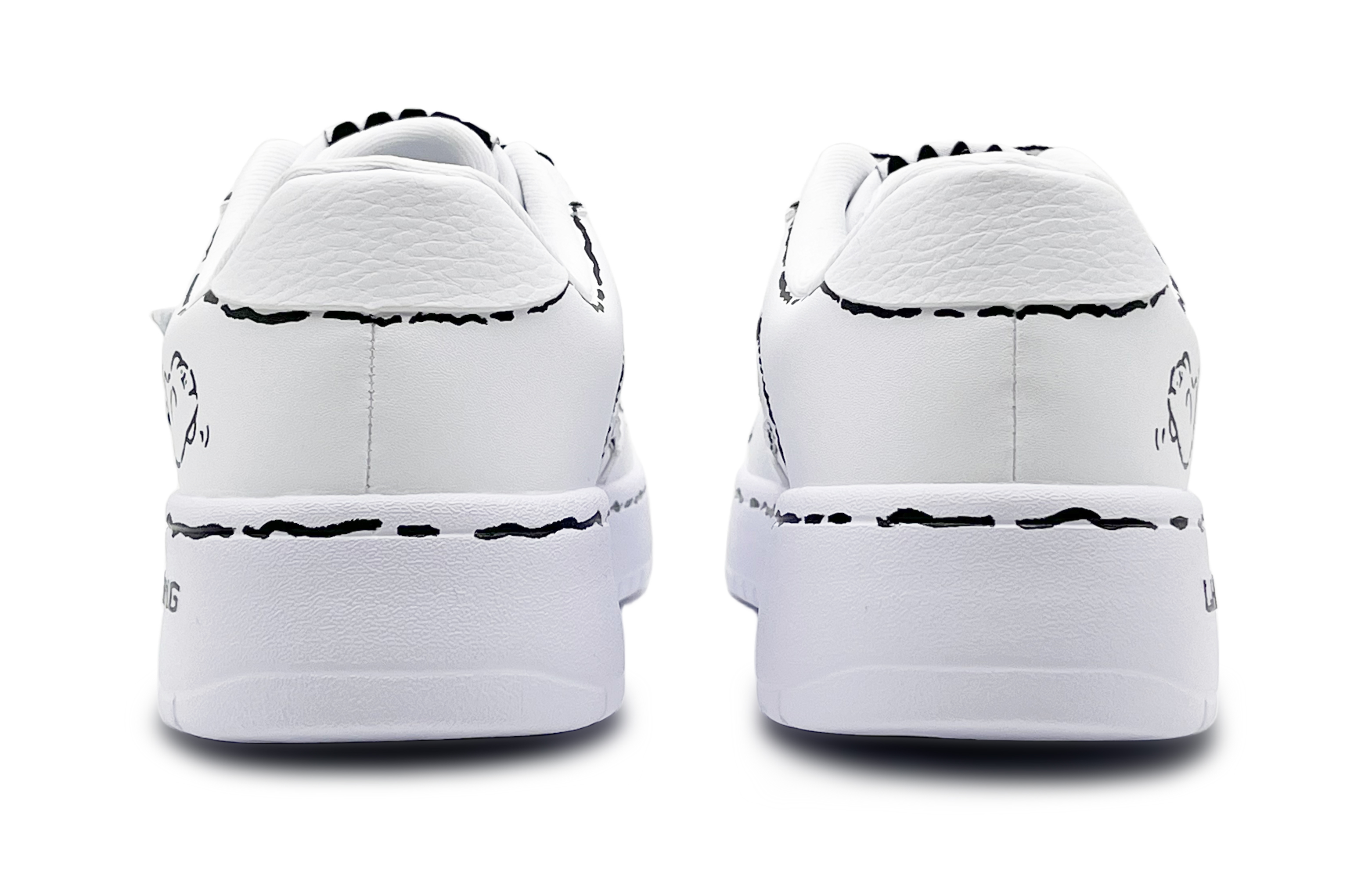LiNing Sports Life Collection Abrasion Resistant Slip Resistant Low Top Skateboard Shoes Women's White Black