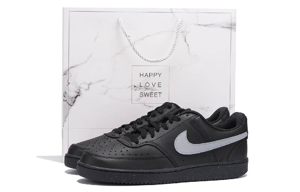 Nike Air Force 1 Slip-Resistant Coverage Low-Top Skateboard Shoes Unisex Black Gray