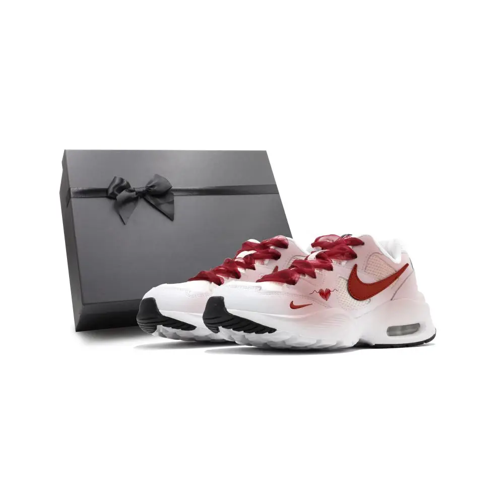 Nike Air Max Fusion Cushioned Slip-Resistant Low-Top Running Shoes Women's Red
