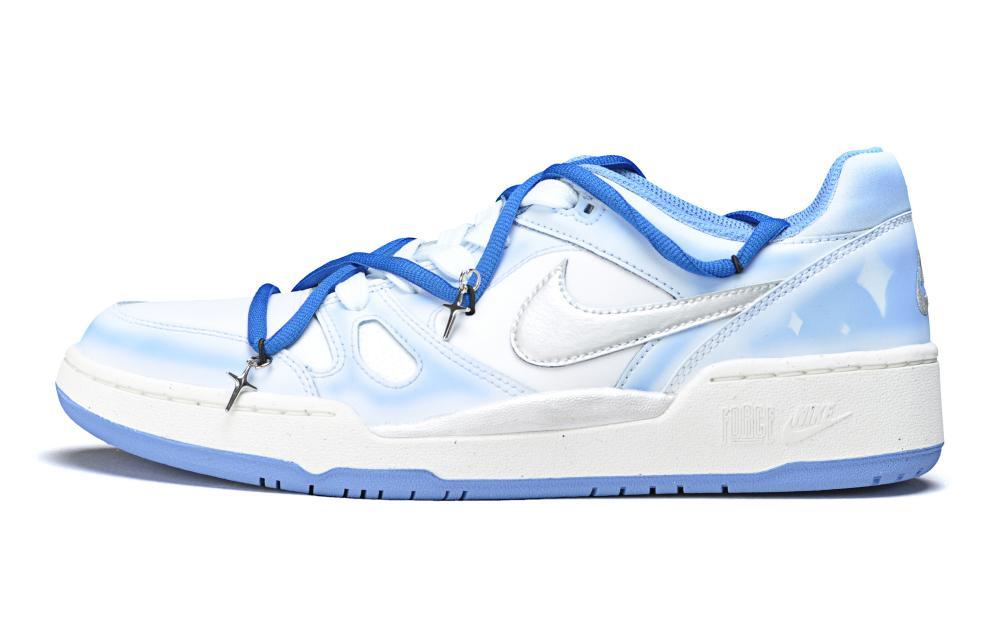 Nike Full Force Low Images Anti-Slip Wear-Resistant Low-Top Skateboard Shoes Men's Blue White