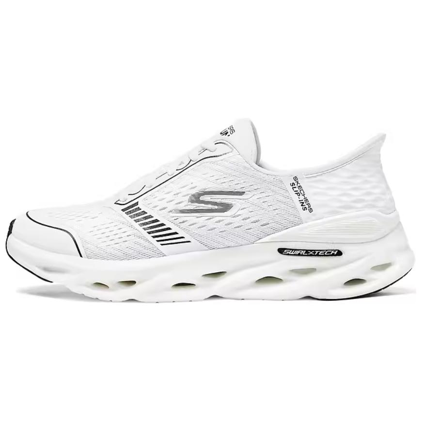 Skechers WOMEN'S GO Series Anti-Slip Wear-Resistant Low-Top Running Shoes Women's White Black