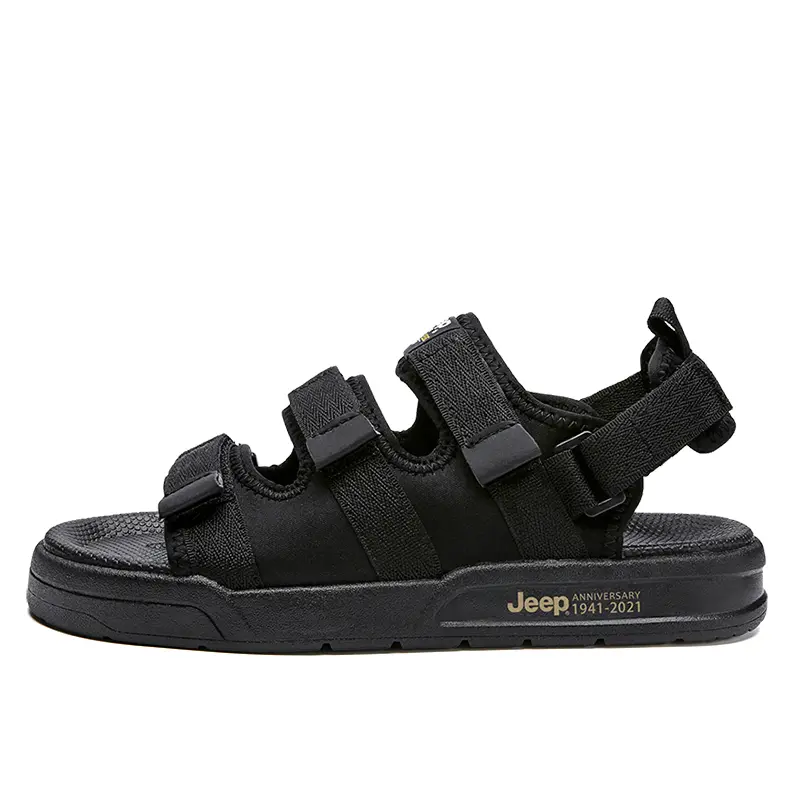 Jeep Beach Sandals Men's Black White