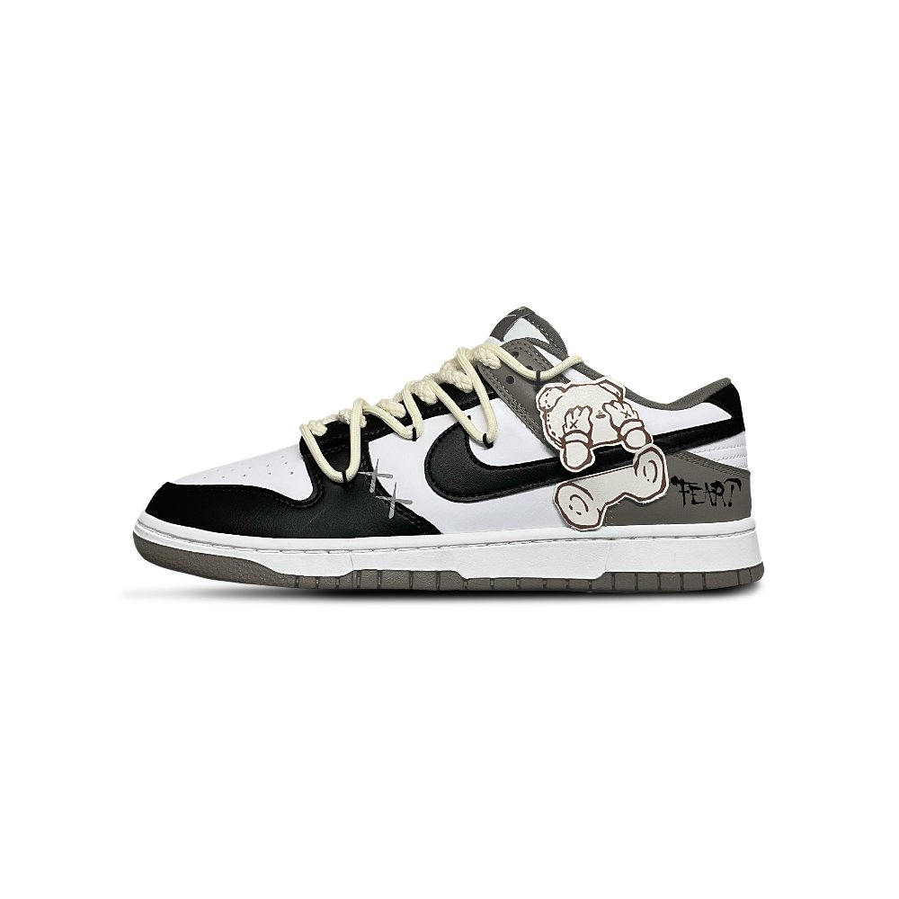 Nike Dunk Abrasion Resistant Low Top Skateboard Shoes Men's Black Brown
