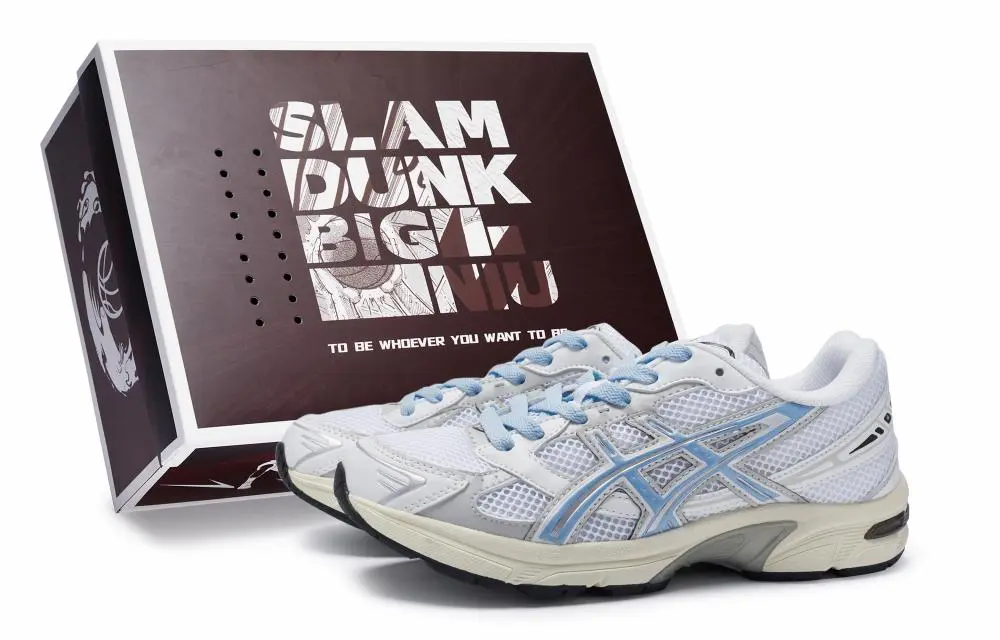 Asics Gel-1130 Cushioned Wear-Resistant Water-Resistant Low-Top Running Shoes Unisex White Gray Blue
