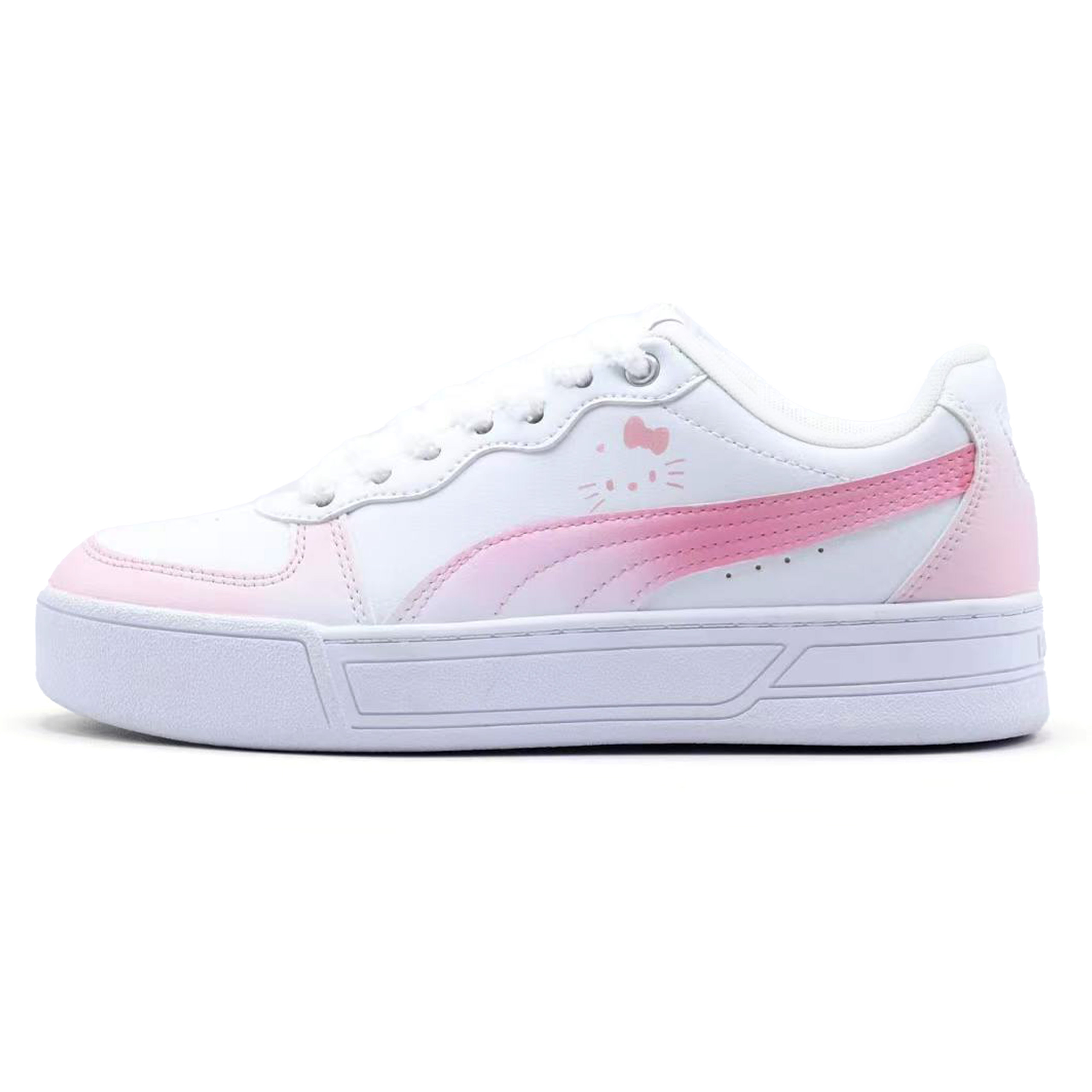 PUMA Skye Meow Candy Breathable Low top Skateboard Shoes Women's Pink White