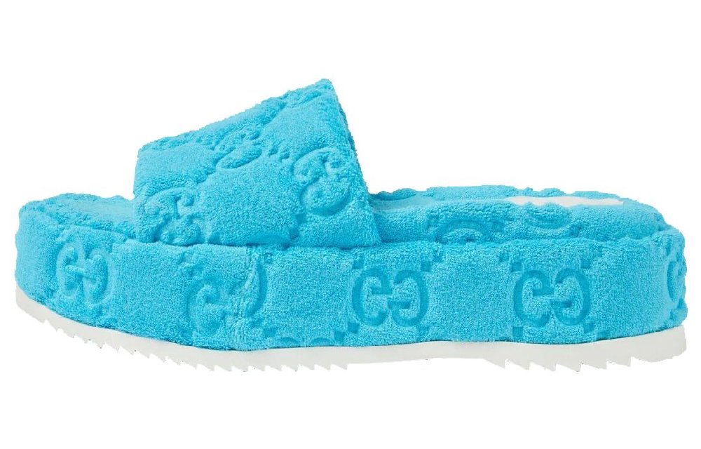 GUCCI Women's Gg Platform Sandal 'Blue' Women's