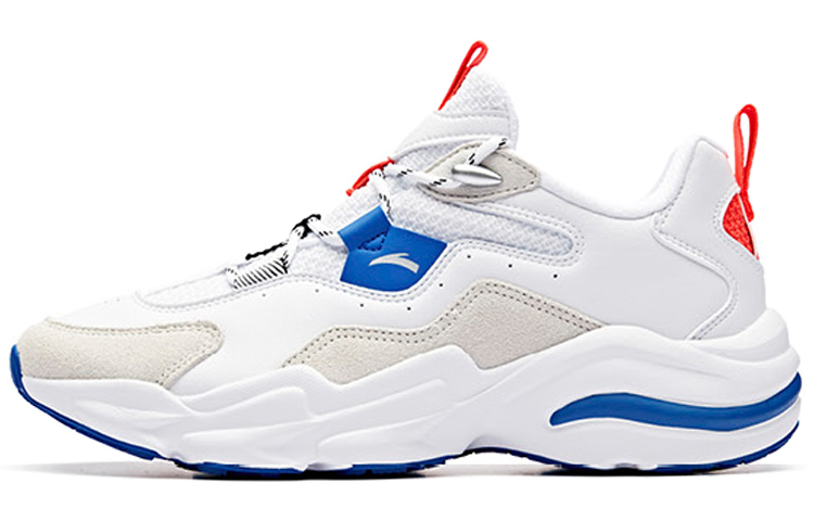 ANTA Chunky Sneakers Men's Low top ANTA White/True Blue/Neon Bright Dark Red