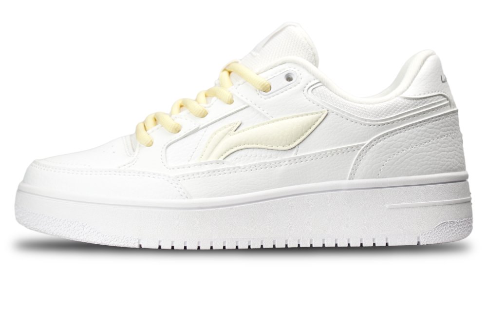LiNing Tianji Abrasion Resistant Slip Resistant Low Top Skateboard Shoes Women's Light Yellow
