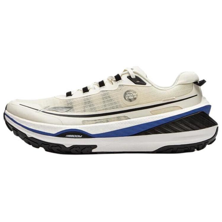 LiNing Dilu Cushioning, Slip Resistant, Abrasion Resistant, Rebound Low Top Running Shoes Men's Beige White Black