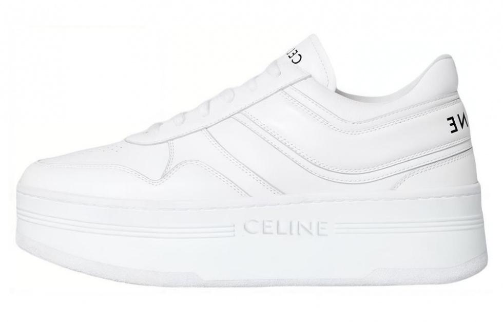 CELINE Blocks Wedge Optic White Women's'ss