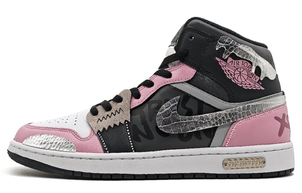 JORDAN Air JORDAN 1 Vintage Basketball Shoes Men Mid Top Black