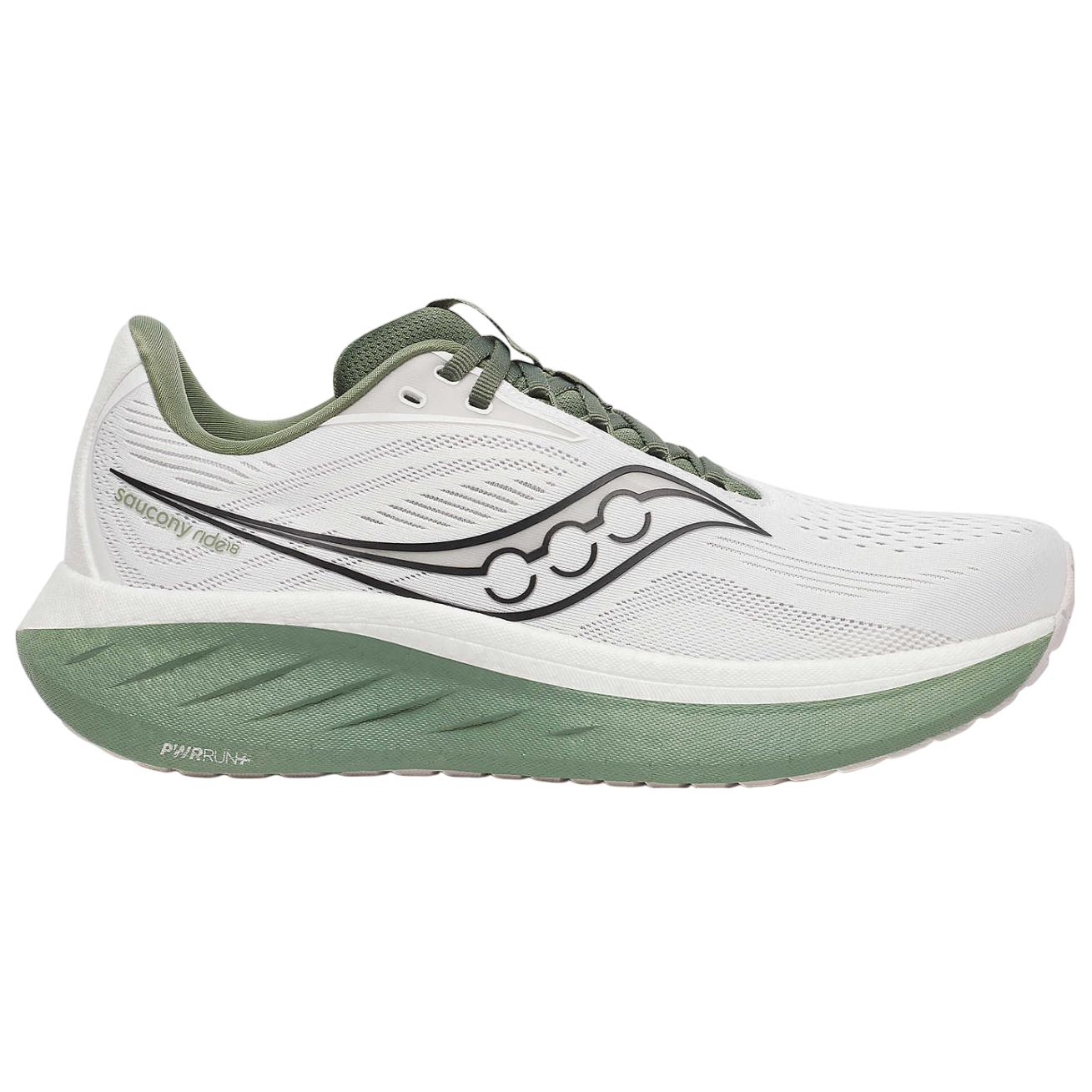 Saucony Ride 18 White Olivine купить в интернет-магазине Yoocart с быстрой доставкой по России.