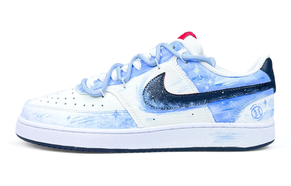 Nike Court Vision 1 Abrasion Resistant Low Top Skateboard Shoes Men's Blue White
