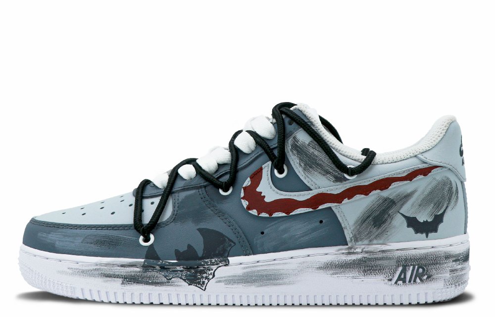 Nike Air Force 1 Coverage Low Top Skateboard Shoes Women's White Gray