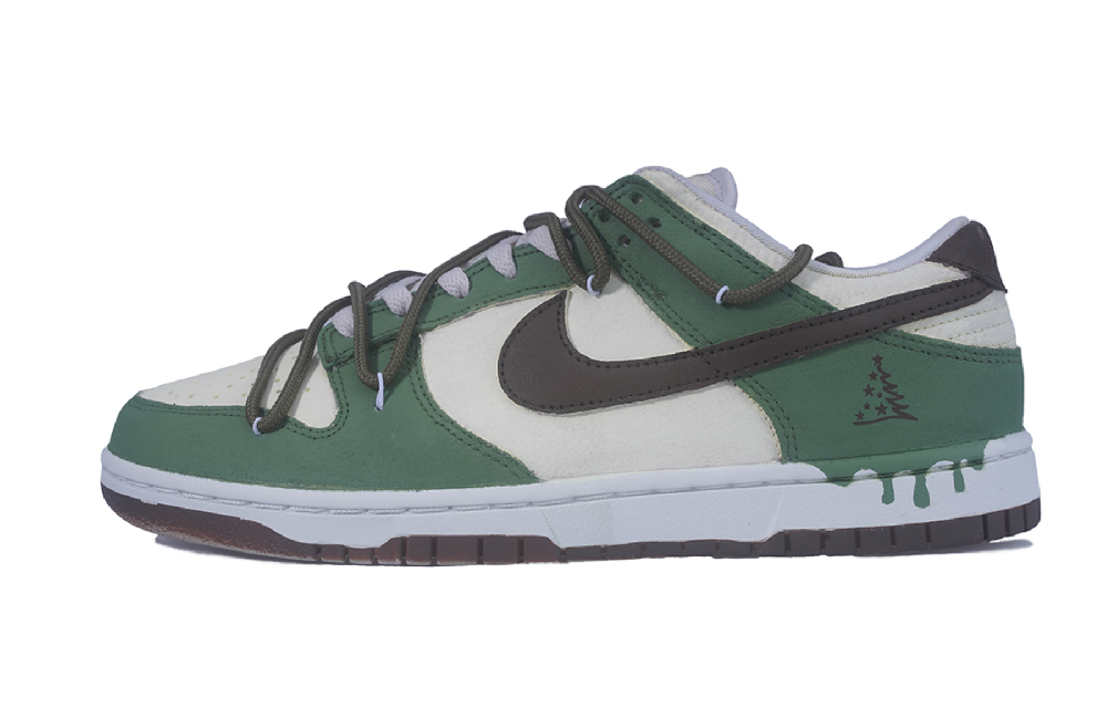 Nike Dunk Low Low-Top Skateboard Shoes Men's Brown Green
